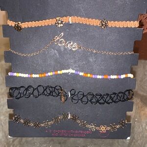 No Boundaries Multicolor 5 Choker Necklace Set